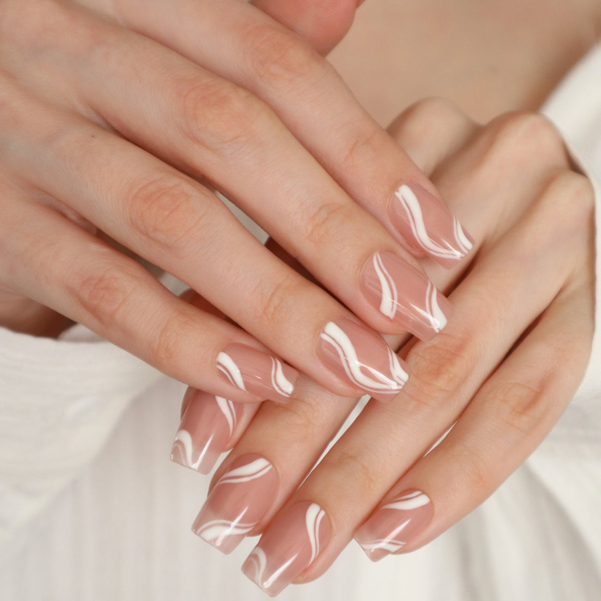 Blush Elegance | Handgjord press-onsdag