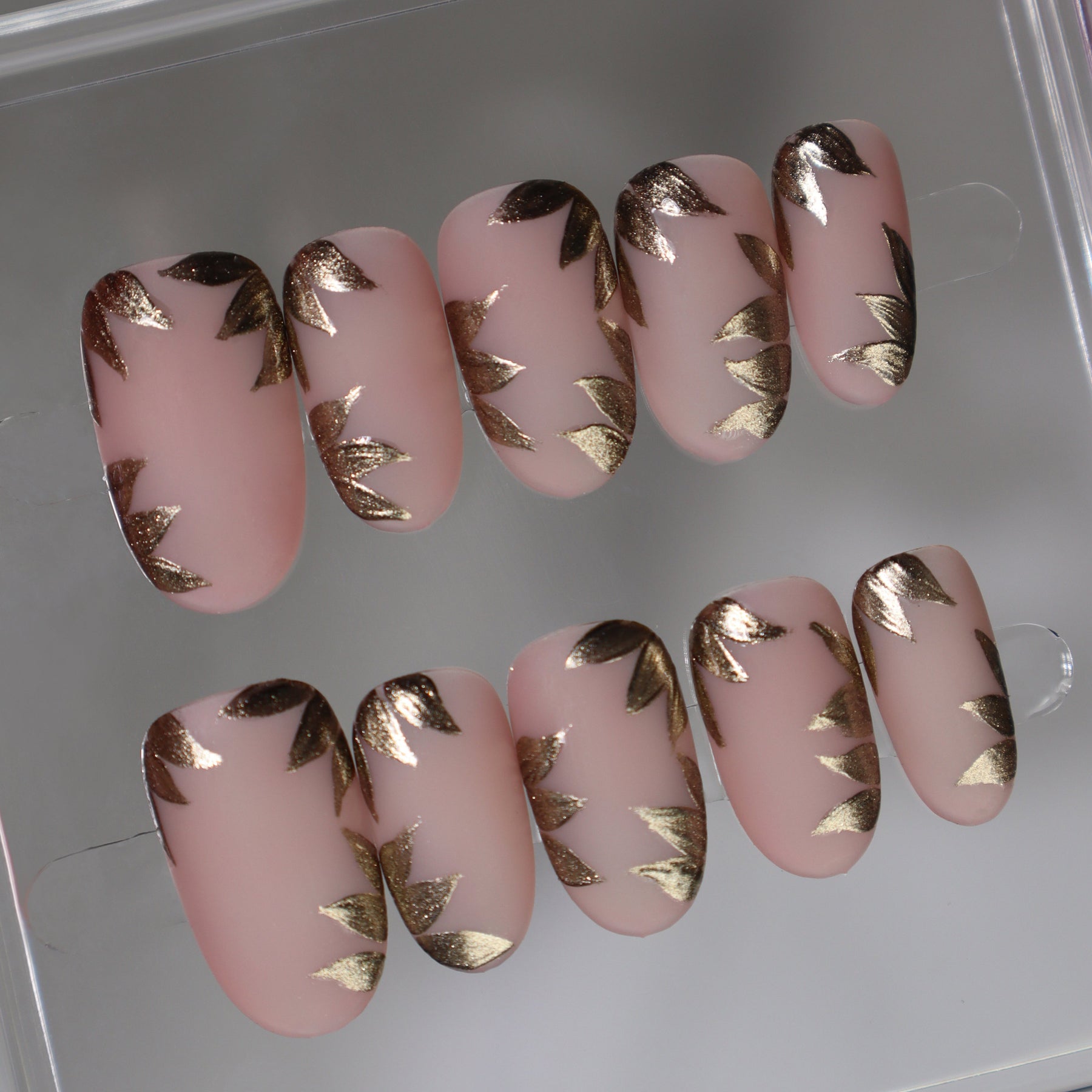 Rose Gold Garden | Handgjord press-onsdag